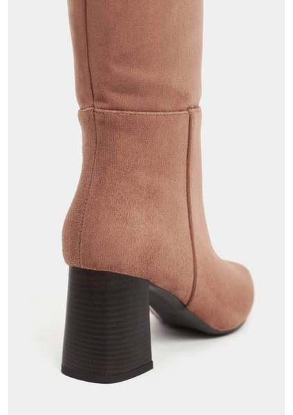 Berny Taba Süet Sivri Burun Kadın Topuklu Çizme indirimleri