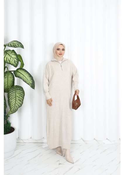 Fitilli Fermuarlı Triko Elbise fiyatları