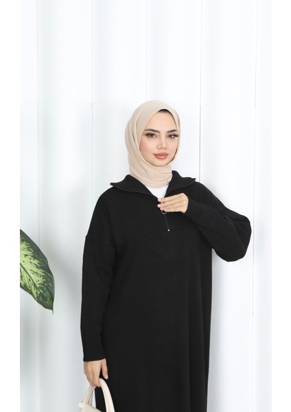 Fitilli Fermuarlı Triko Elbise modelleri