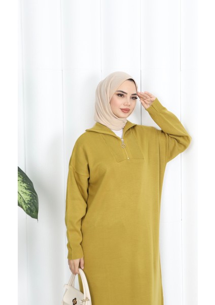 Fitilli Fermuarlı Triko Elbise fırsatları