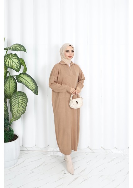 Fitilli Fermuarlı Triko Elbise fiyatları