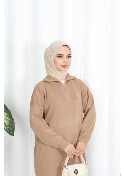 Fitilli Fermuarlı Triko Elbise fırsatları