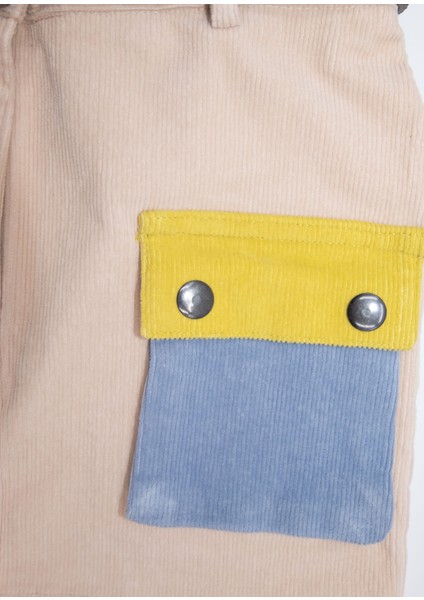 Fitilli Kadife Krem Kışlık Kız Çocuk Etek modelleri