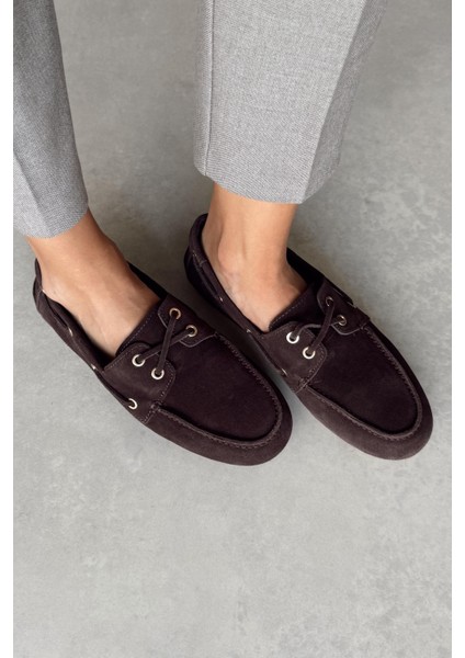 Alberta Kahverengi Hakiki Süet Loafer fırsatları