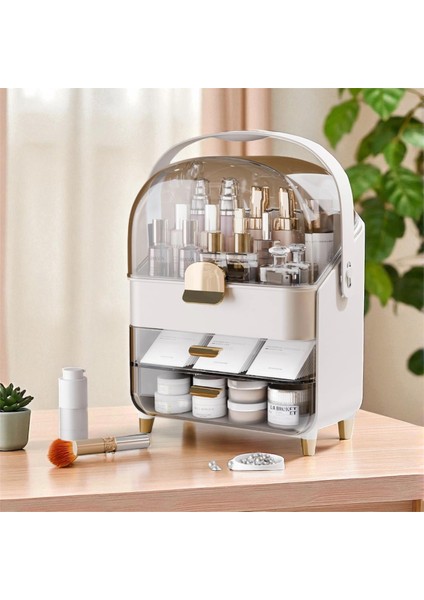 Çok Amaçlı 3 Çekmece ve Üst Kapaklı Makyaj Organizeri Depolama Kutusu fiyatları