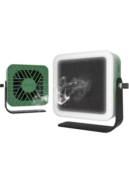DA98 Aiolos Fan | Dahili Bataryalı 3'ü 1 Arada Profesyonel Fan (Aktif Karbon Filtreli Duman Emici, Soğutucu, LED Lamba)