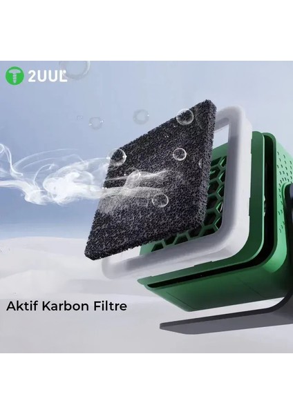 DA98 Aiolos Fan | Dahili Bataryalı 3'ü 1 Arada Profesyonel Fan (Aktif Karbon Filtreli Duman Emici, Soğutucu, LED Lamba) modelleri