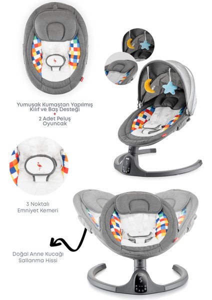 Flamingo Plus Elektrikli Ana Kucağı Gri fırsatları