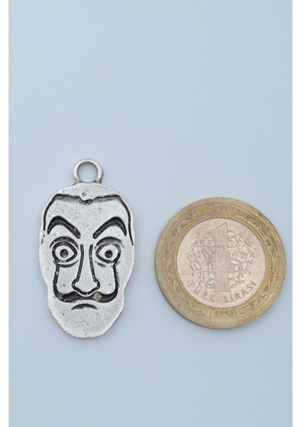 La Casa De Papel - Salvador Dali Gümüş Kaplama Deri İp Kolye fırsatları