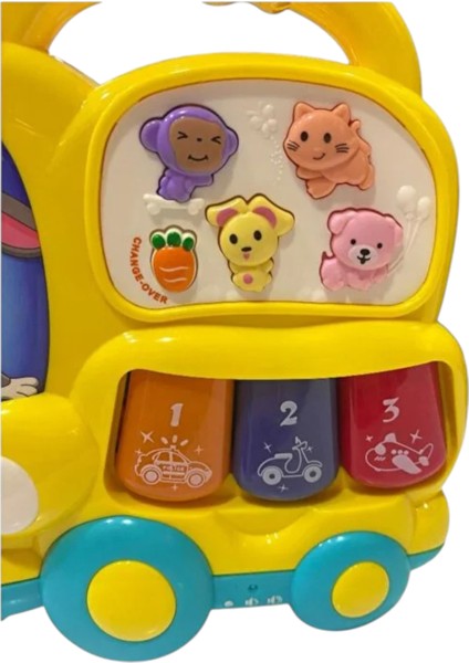 Bebek Piyanosu Otobüs Işıklı Müzikli Kutulu 12M+ modelleri