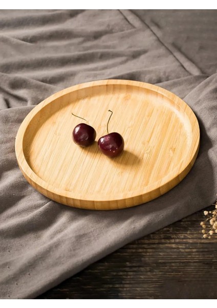 Bambu Yuvarlak Servis Tabağı, Sunum Seti 20X20 cm indirimleri