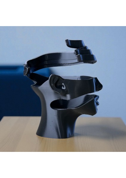 Parçalanmış Soyut Yüz Heykeli – Modern Sanat Dekoratif Büst | Minimal Masa Üstü Obje | Kabuk Factory Tasarımı modelleri