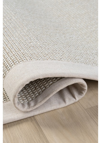 Bombay Krem Halı Krem Bordürlü Kolay Temizlenen Hasır Dokulu Sisal Halı 664 modelleri