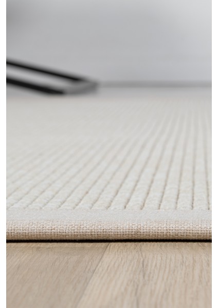 Bombay Krem Halı Krem Bordürlü Kolay Temizlenen Hasır Dokulu Sisal Halı 664 fırsatları