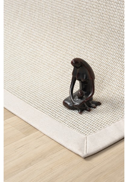 Bombay Krem Halı Krem Bordürlü Kolay Temizlenen Hasır Dokulu Sisal Halı 664 indirimleri