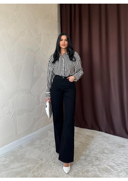 Siyah Comfy Jeans Pantolon