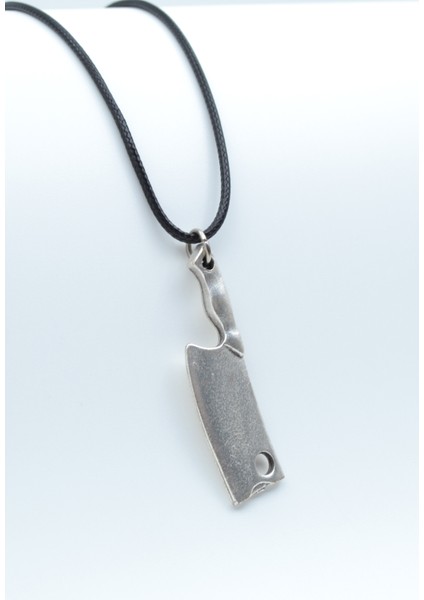 Satır - Gastronomi Gümüş Kaplama Deri Ip Kolye