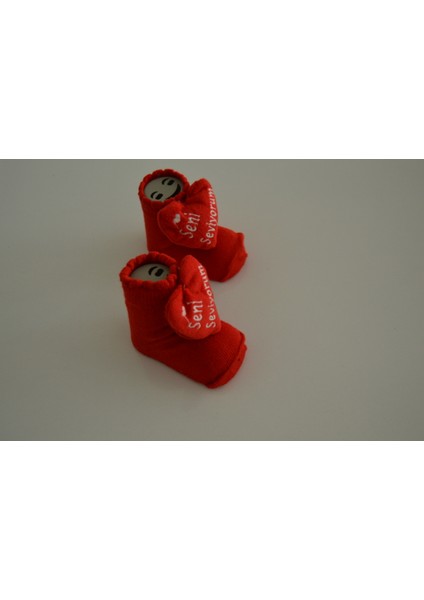 🧦 0–12 Ay Bebek Çorabı – “seni Seviyorum” Temalı modelleri