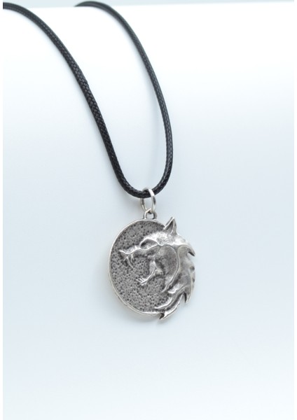 Witcher 3 Madalyon Gümüş Kaplama Deri İp Kolye