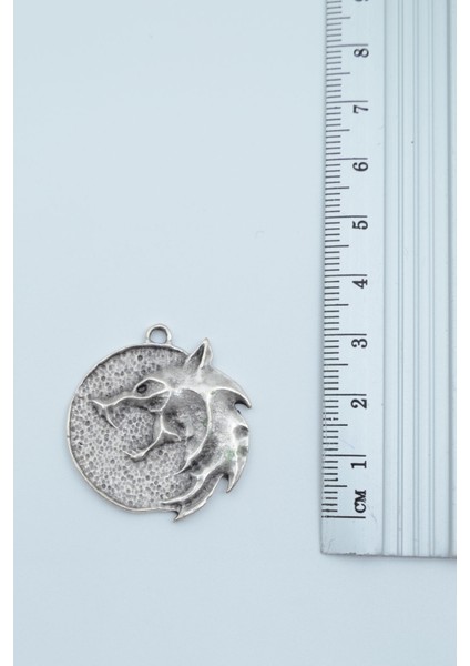 Witcher 3 Madalyon Gümüş Kaplama Deri İp Kolye modelleri