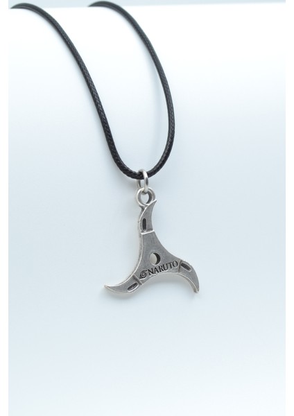 Anime Naruto Hokage Gümüş Kaplama Deri Ip Kolye