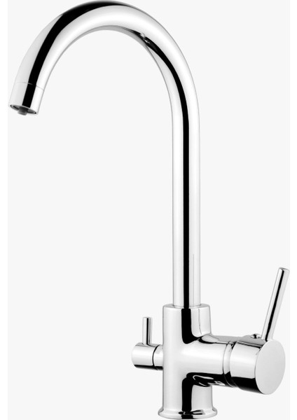 Arıtma Çıkışlı Evye Mutfak Bataryası Musluğu Çeşmesi