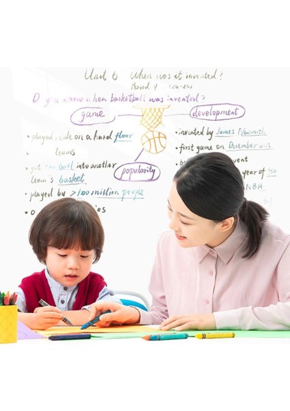 Silinebilir Kalemli Sticker Duvara Yapışabilen Yazı Tahtası 60X200 cm (5148) fırsatları