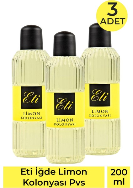 Limon Kolonyası Pvc 200 ml 3 Adet