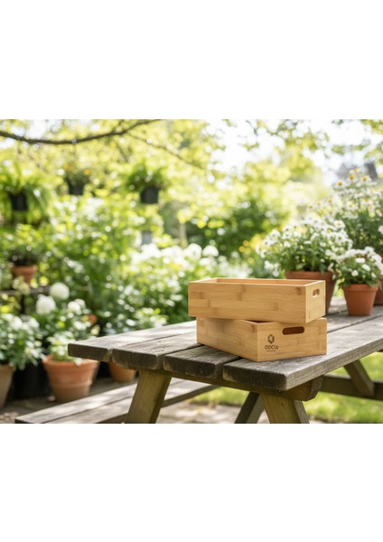 Çok Amaçlı Iki Adet Bambu Organizer Kasa Seti fiyatları