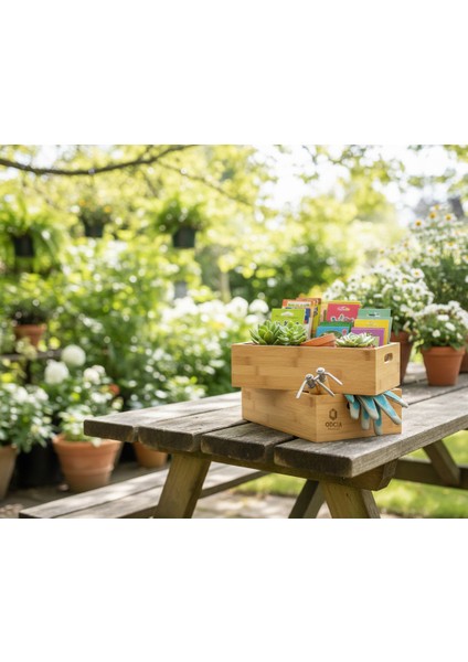 Çok Amaçlı Iki Adet Bambu Organizer Kasa Seti modelleri