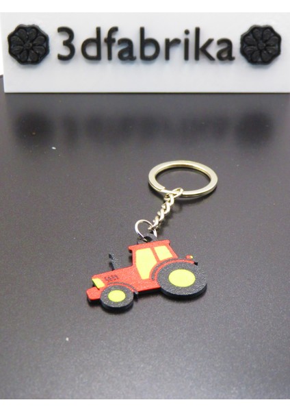 Kırmızı Traktör Anahtarlık – 3D Baskı Koleksiyon Serisi