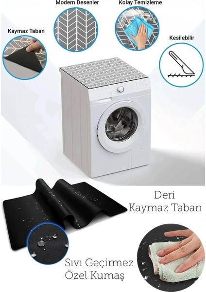 Çamaşır ve Kurutma Makinesi Üstü Düzenleyici Matı Örtüsü Kaymaz Sıvı Geçirmez 27240606 modelleri