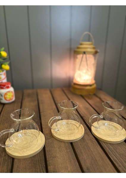 3'lü Baharatlık,reçellik-Bambu Kabak-Bambu Stand/borosilikat Cam/ Baharat Etiketi Hediyeli/şık Tasarım/ fırsatları