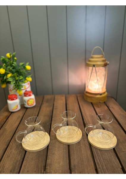 3'lü Baharatlık,reçellik-Bambu Kabak-Bambu Stand/borosilikat Cam/ Baharat Etiketi Hediyeli/şık Tasarım/ indirimleri