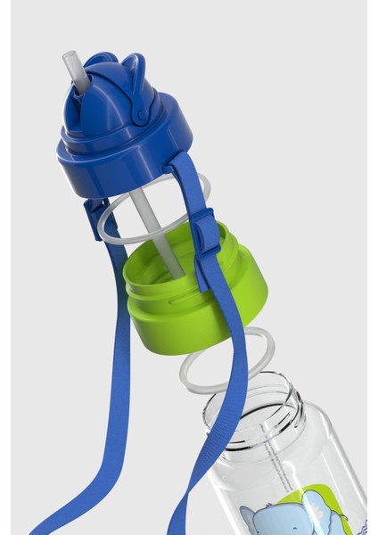 Taffy Desenli 330 ml Askılı Pipetli Tritan Bebek Suluk 222056 Mavi fırsatları