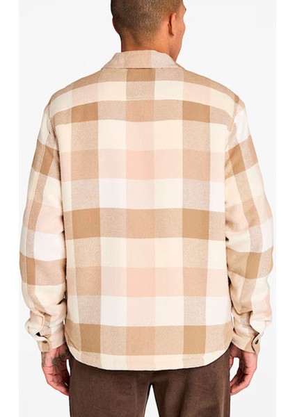 Overshirt With Beige Fluffy Lining