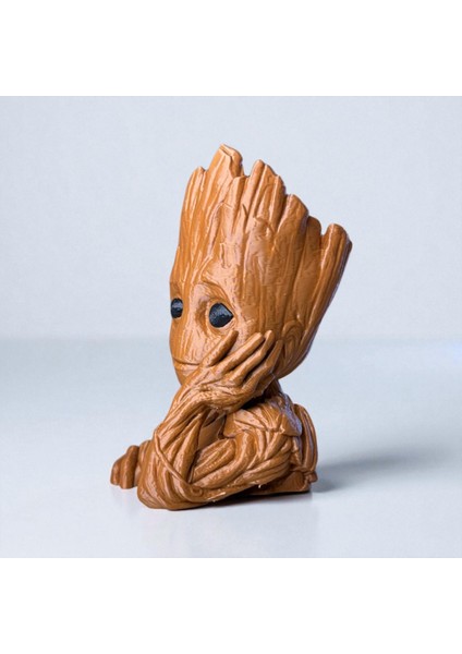 Groot Ağaç Figür Saksı & Dekoratif Obje – Sevimli Tasarım | Kalemlik Olarak Kullanılabilir | Kabuk Factory Üretimi fiyatları