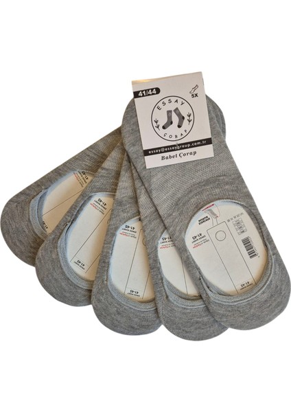 Erkek Slikonlu Babet Çorap 5'li modelleri