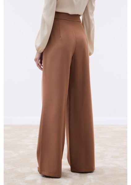 Kemerli Salaş Pantolon - Camel