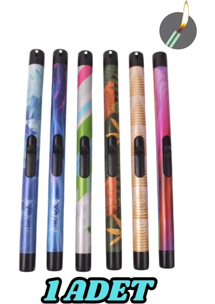 1 Adet Kalem Model Uzun Mutfak Çakmağı Soba Ocak Mum Şamdan Yakma Çakmak