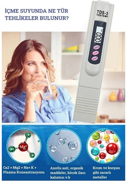 Tds Su Kalite Test Ölçüm Cihazı Saflık Ölçer fırsatları