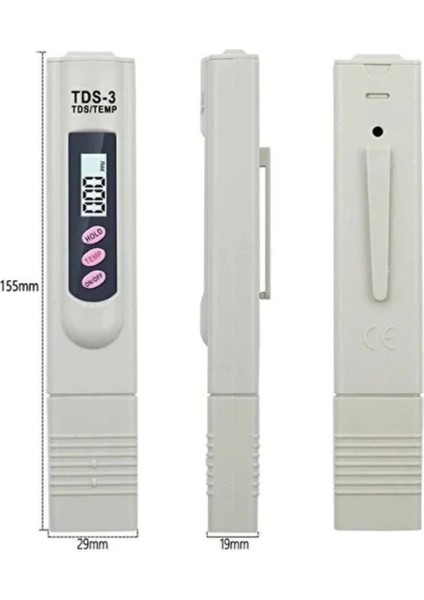 Tds Su Kalite Test Ölçüm Cihazı Saflık Ölçer