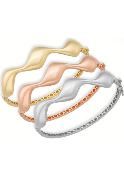 14 Ayar Bombeli Dalga Bilezik - 8,90GR.