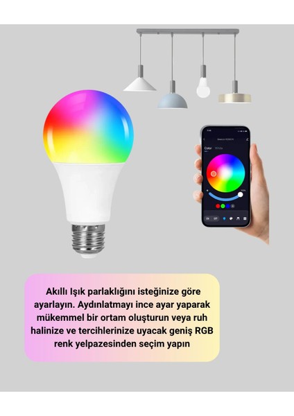 Kumanda Destekli Çok Renkli Akıllı LED Ampul fiyatları