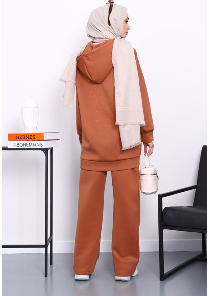 Kiremit Taşlı Scuba Tunik Pantolonlu Takım fırsatları
