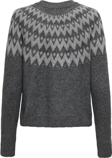 Onlfry Ls Jq Glitter O-Neck Kadın Triko Kazak – Simli, Uzun Kollu, Yuvarlak Yaka fiyatları