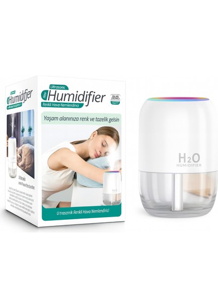 🌈 Subzero HM77 Rgb Renkli Ortam Işığı Hava Nemlendirici | Buhar Makinesi ve Aroma Difüzörü