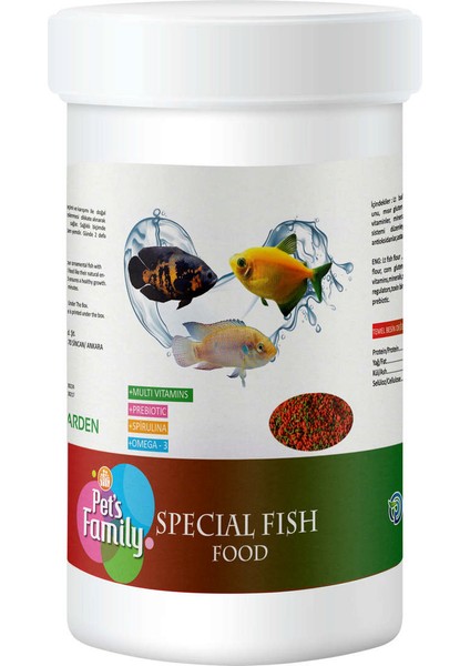 Techmrt Pets Family Specıal Fısh Food 100ML/45G