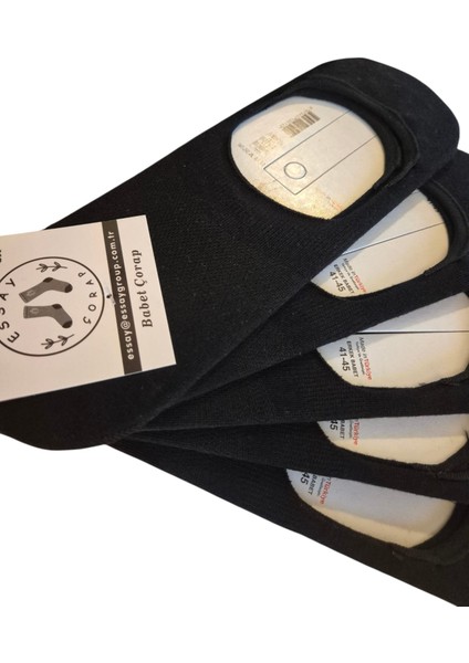 Erkek Slikonlu Babet Çorap 5'li