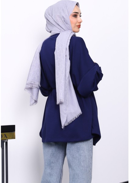 Lacivert Düğme Detaylı Oversize Sweatshirt fırsatları